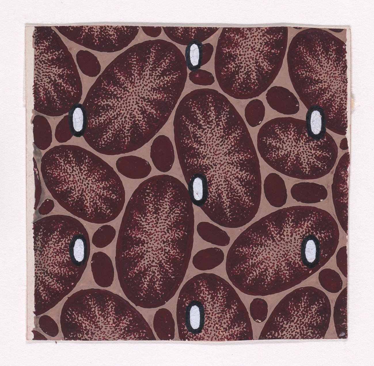 Textile Design with Scattered Ovals