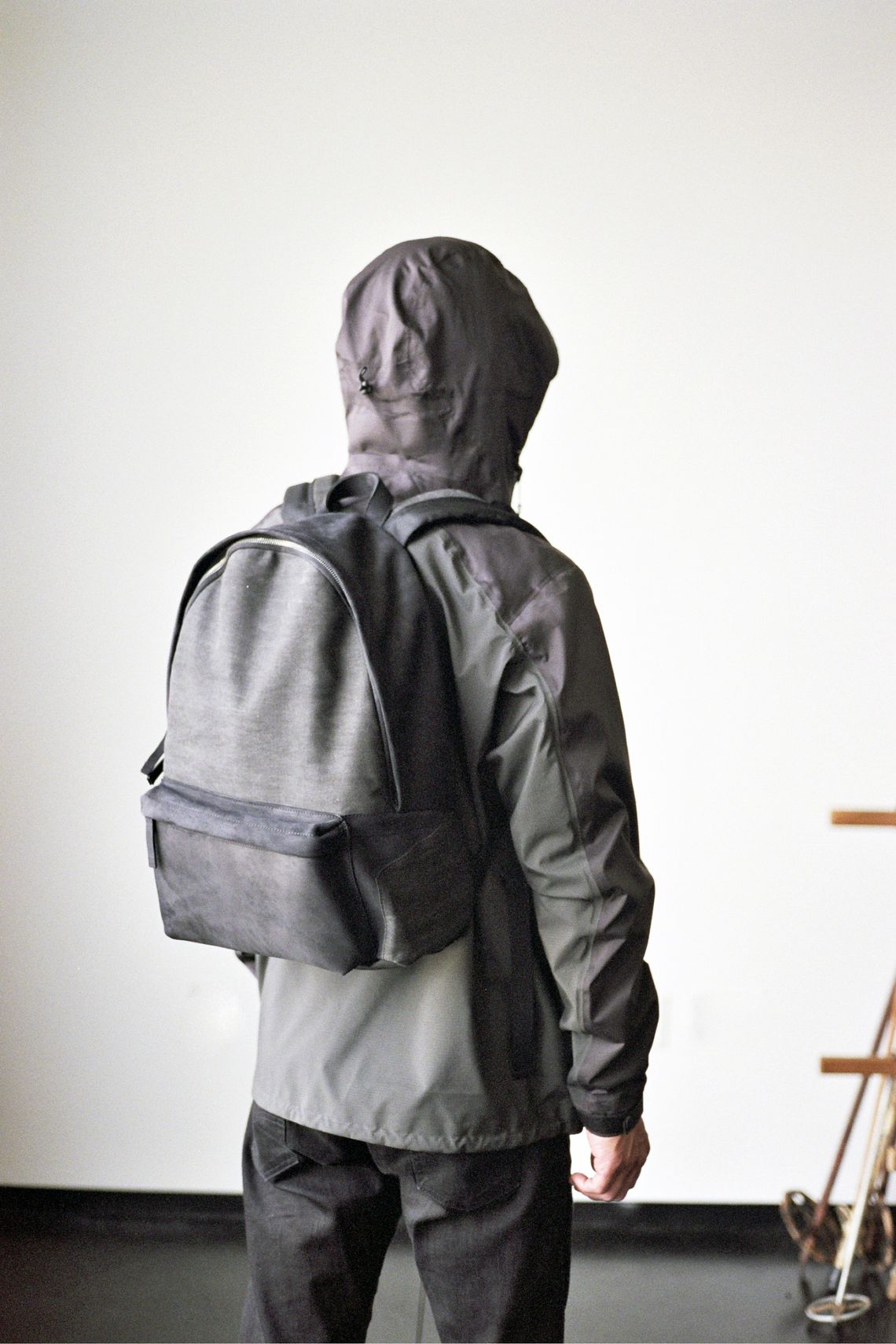 Grey Backpack & Jacket