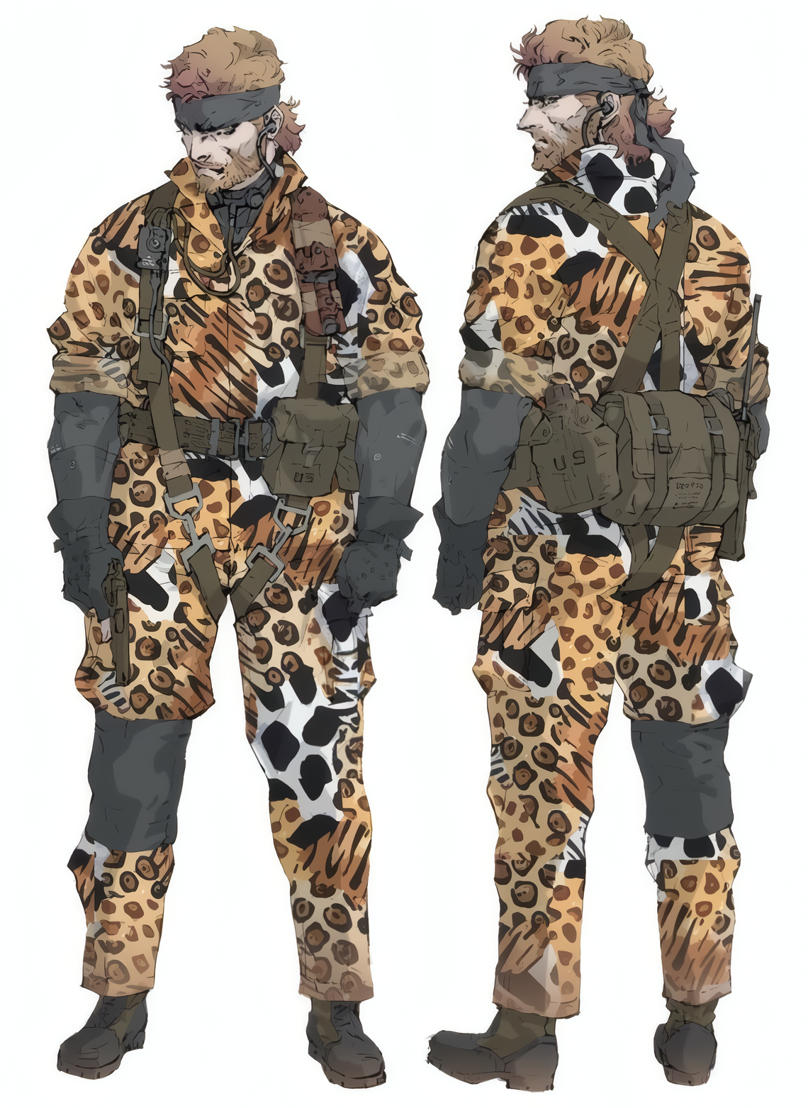  Metal Gear Solid 3 Snake Eater Animals Camo Uniform